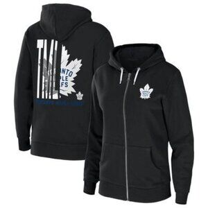 NWT Women's Wear by Erin Andrews Black Toronto Maple Leafs Fleece Full-Zip 2X